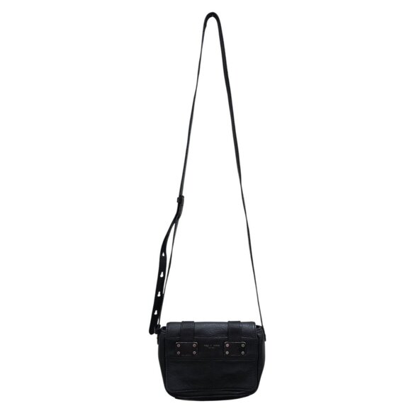 Rag & Bone Black Leather Crossbody Bag Flap Buckle Closure Adjustable Strap - Picture 3 of 12